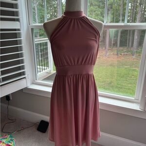 Boutique soft pink halter sundress size large